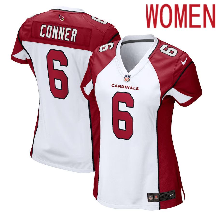 Women Arizona Cardinals 6 James Conner Nike White Game Player NFL Jersey